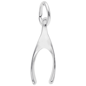Wishbone Charm White Gold - 10-0676