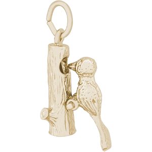 Woodpecker Bird Charm 10K Gold - 10-1389