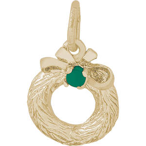 Wreath Charm Gold Plated - 10-0466