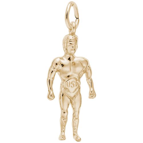 Wrestler Charm 10K Gold - 10-7936
