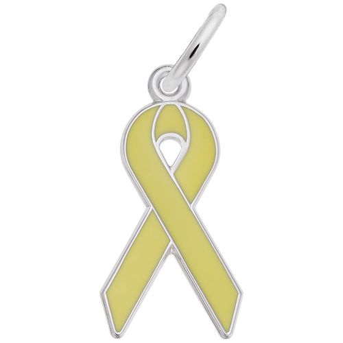 Yellow Ribbon Charm Silver - 10-2388