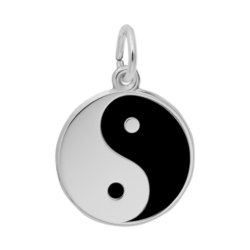 Rembrandt Ying Yang-painted Charm - Silver - 10-6430-1-SS