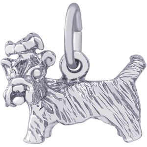 Yorkshire Dog Charm White Gold - 10-1714
