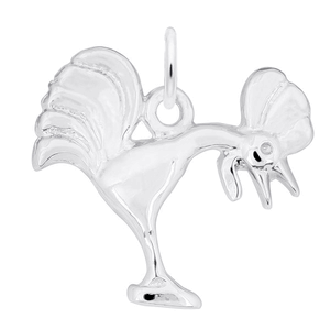 Rooster Crowing Charm - 14k Gold - 10-1925-0-14KW