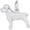 Rottweiler Dog Charm White Gold - 10-7780