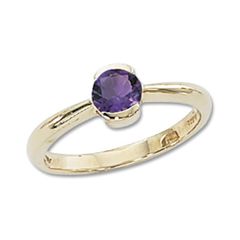 Amethyst Yellow Gold Rings