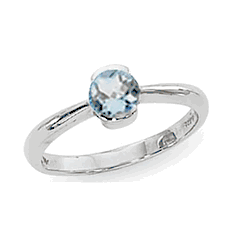 Aquamarine White Gold Rings