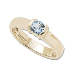 Aquamarine Yellow Gold Rings