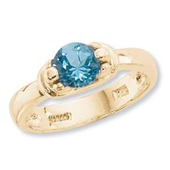 Blue Topaz Yellow Gold Rings