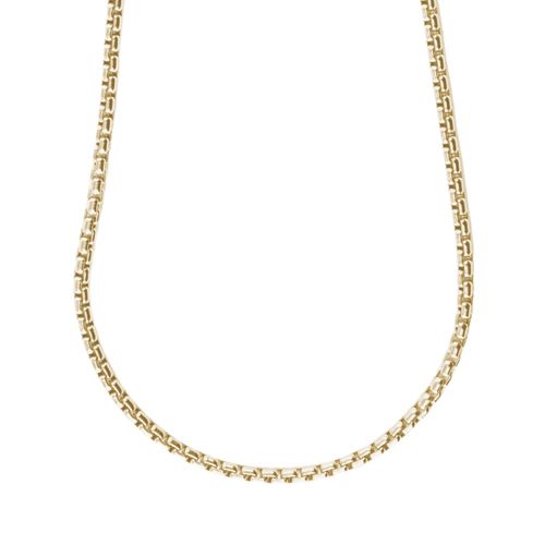 Round Box Chain Necklace - 10K Yellow Gold - 33-3000-22-10k