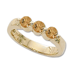 Round Citrine Ring - 14K Yellow Gold Size 7 - 70677CI