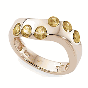Round Citrine Ring - 14K Yellow Gold Size 7 - 70878CI