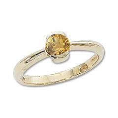 Citrine Yellow Gold Rings