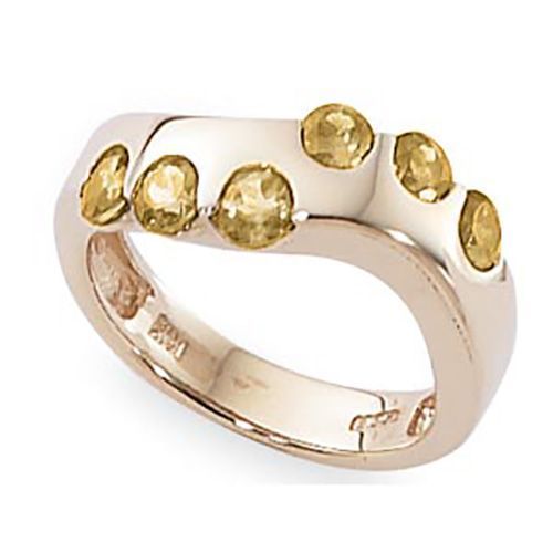 Round Citrine Ring - 14K Yellow Gold Size 7 - 70878CI