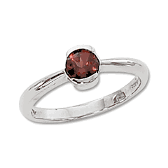Garnet White Gold Rings