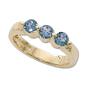 Round Iolite Ring - 14K Yellow Gold Size 7 - 70677IO