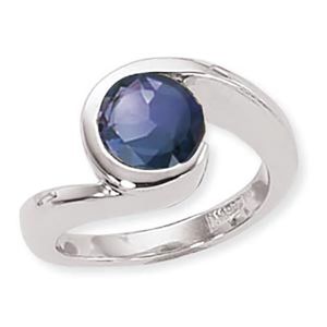 Round Iolite Ring - Sterling Silver Size 7 - 70420IO-SS