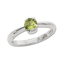 Peridot White Gold Rings