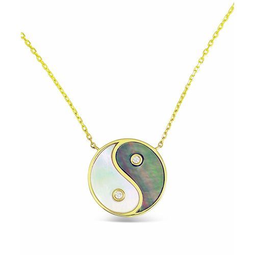 Round White & Black Yin Yang  Happy  Pendant