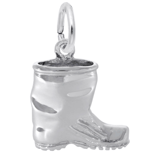 Rubber Boot Charm - Sterling Silver - 10-1795-SS