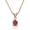 Ruby & Diamond Pendant On 18 Chain - 05/120-r - 14k Yellow Gold