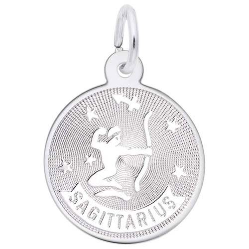 Sagittarius Charm 14K While Gold - 10-4591-0-14KW