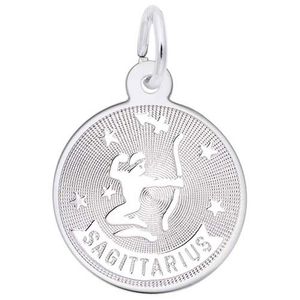 Sagittarius Charm 14K While Gold - 10-4591-0-14KW