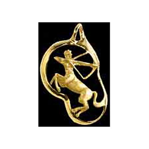 Sagittarius Pendant - 14K Yellow Gold