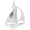 Sailboat Charm 14K While Gold - 10-1208-0-14KW