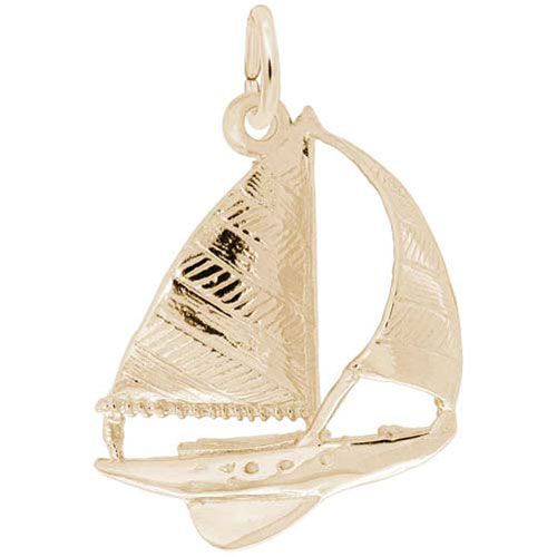 Sailboat Charm Gold Plated - 10-1208-0-GP