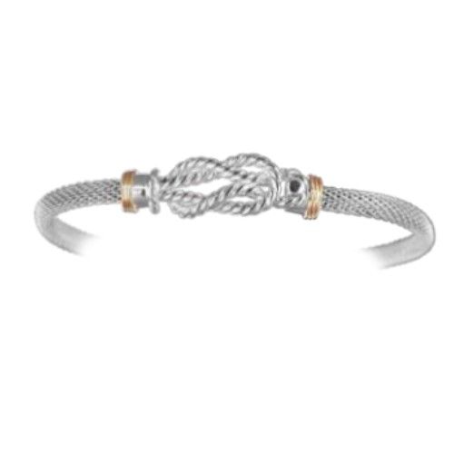 4mm Sailors Knot Mesh Hook Bracelet W/14ky Wraps 6.5  - C4MESK65