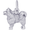 Samoyed Dog Charm Silver - 10-3306