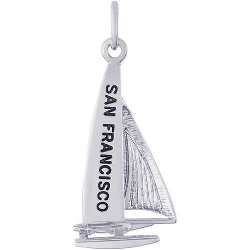 San Francisco Catamaran Charm - Sterling Silver