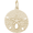 Sand Dollar Charm Gold Plated - 10-5021