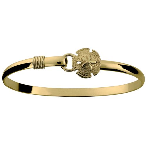 Sand Dollar Hook Bracelet - 14K Yellow Gold 4mm 7.5 Inch