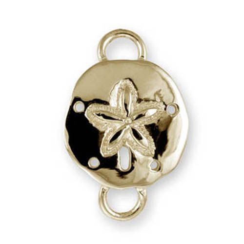 Sand Dollar Polished Bracelet Clasp - 14K Yellow Gold