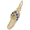 Sandal Blue Sapphire Charm Gold Plated - 10-2730-9