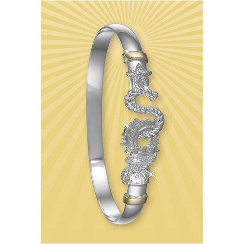Sarasota Destination Bracelet - Sterling Silver & 14K Gold 4mm 7 Inch