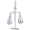 Scales Of Justice Charm White Gold - 10-1967