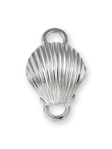 Scallop Clasp Sterling Silver Rhodium Plated - SCCSCAL-R