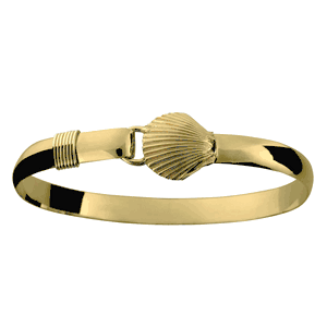 Scallop Hook Bracelet - 14K Yellow Gold 6mm 8.0 Inch