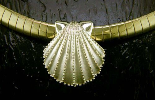 Scallop Shell Slide - 14K Gold  - SD-SLS019-S