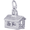 School House Charm White Gold - 10-0195