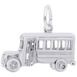 Schoolbus Charm 14K While Gold - 10-4170-0-14KW