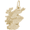 Scotland Map Charm - 10K Gold