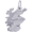 Scotland Map Charm - 14K White Gold