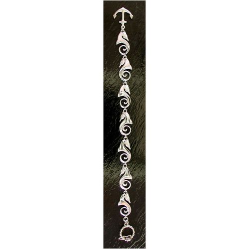 Sea Horse Diamond Bracelet - 14K White Gold 7 Links  - SD-SLB063W
