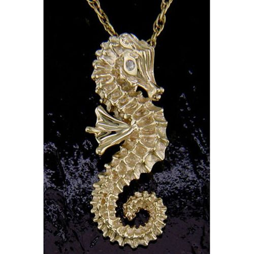 Sea Horse Pendant - 14K Gold  - SD-SLP080