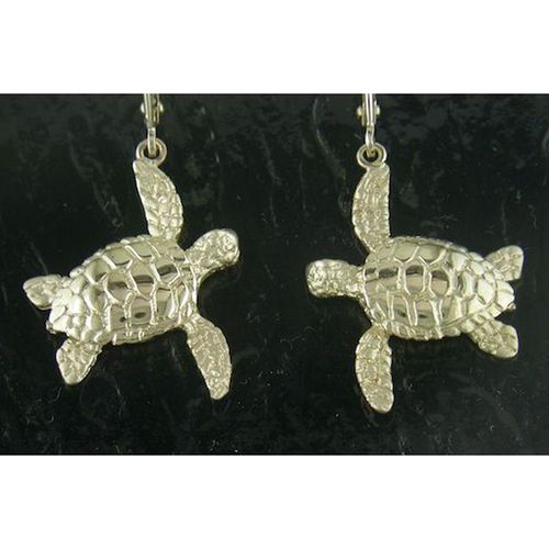 Sea Turtle Dangle Earrings - 14K Gold  - SD-SLE142D