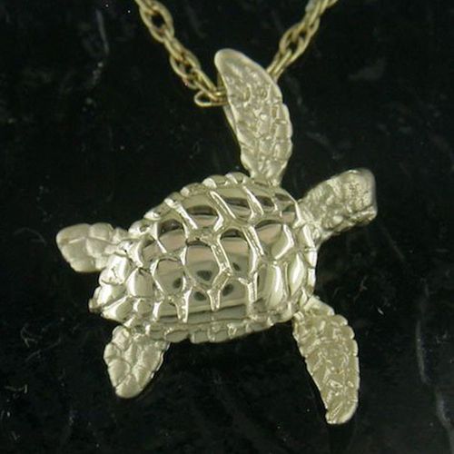 Sea Turtle Pendant - 14K Gold  - SD-SLP142